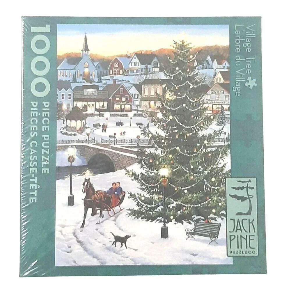 Jack Pine Puzzle Village Tree 1000 Persis Clayton Weirs Christmas Sleigh Ride‎